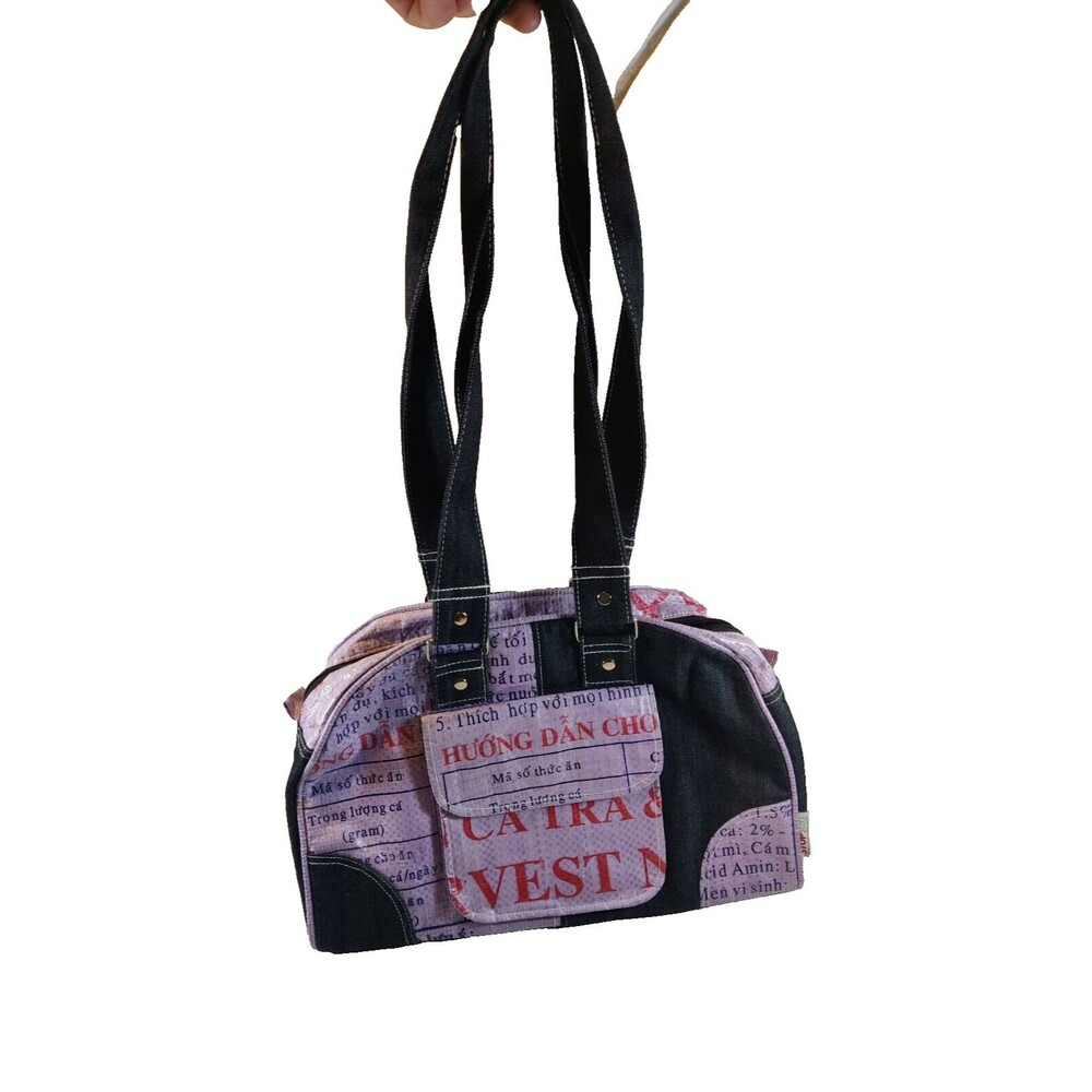 Stop Start Trafficking Recycled Rice Handbag Vietnam Travel Purse